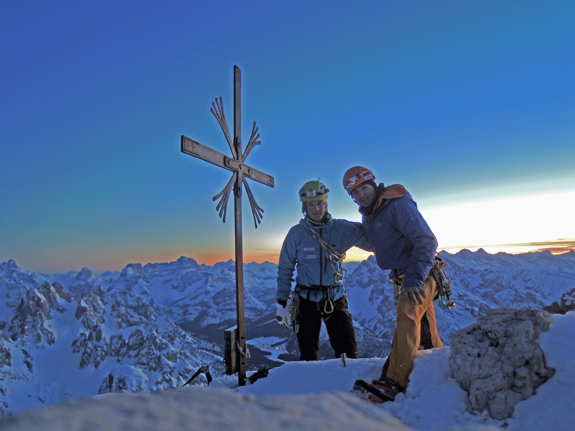 News – Sextener Dolomiten: Michi Wohlleben und Ueli Steck meistern Wintertrilogie an den Drei Zinnen