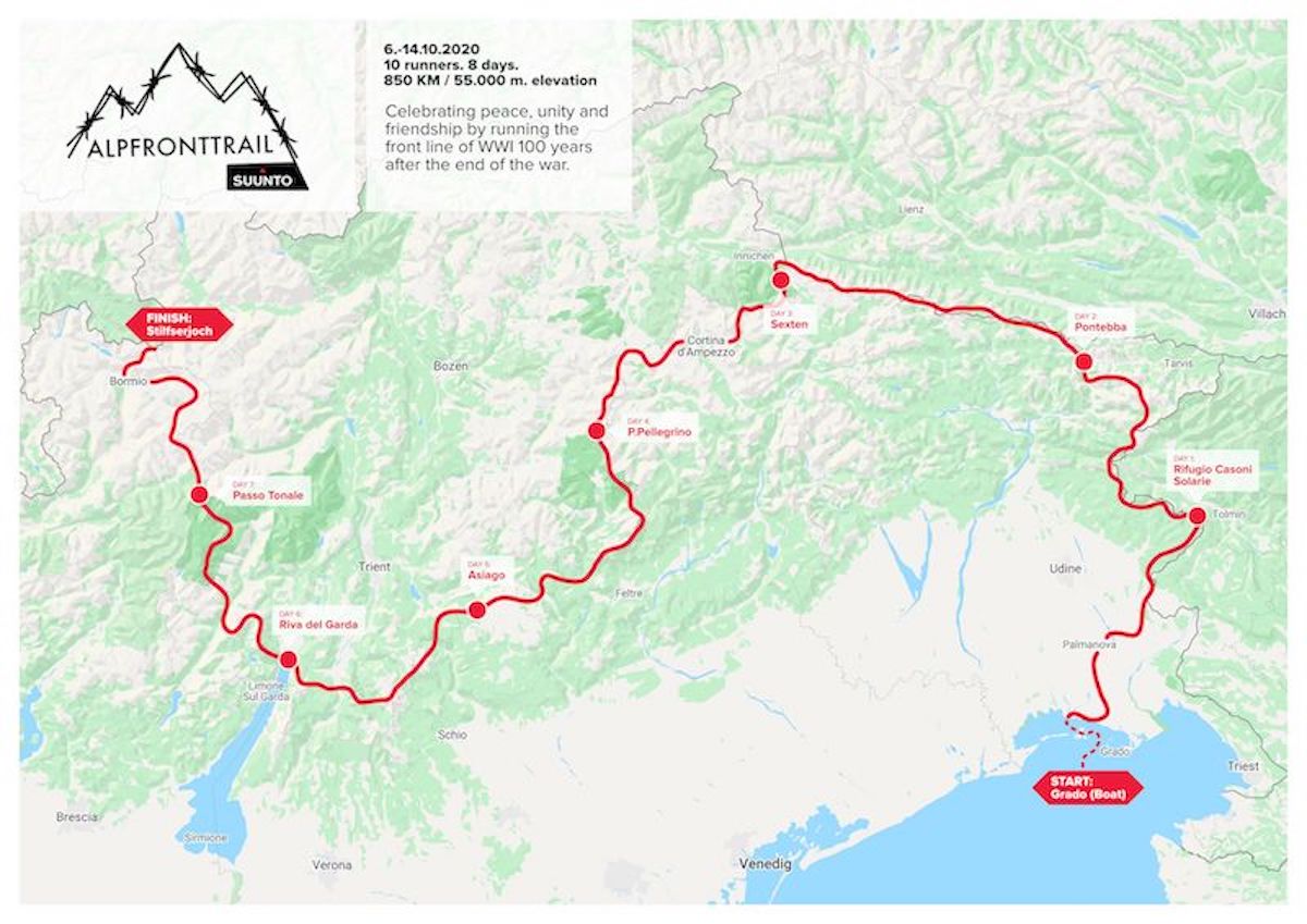 Event - Suunto AlpFrontTrail: 850 km langes Trailrunning-Projekt entlang der ehemaligen Weltkriegsfront