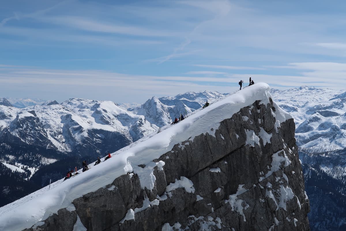 Ziele - Watzmannkar / Drittes Kind (2.165m): Landschaftlich spektakuläre und etwas überlaufene Skitour am Fuße des Berchtesgadener Wahrzeichens