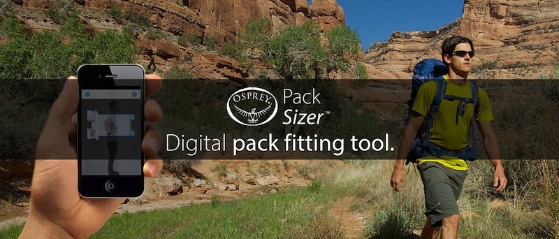 Webtipp – Osprey PackSizer™: Mit der weltweit ersten App zum ideal passenden Rucksack (© Osprey)