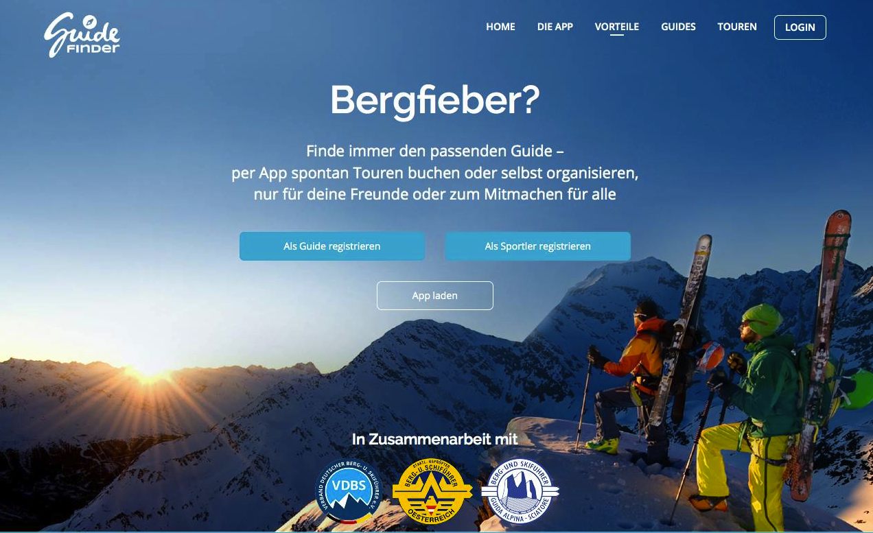 Webtipp – Guidefinder: Neue App für die einfache und sichere Planung einer Traumtouren in den Bergen