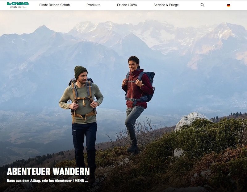 News - LOWA: Traditionsschuster launcht neue Website zum Ausbau globaler Markenpräsenz (© LOWA)