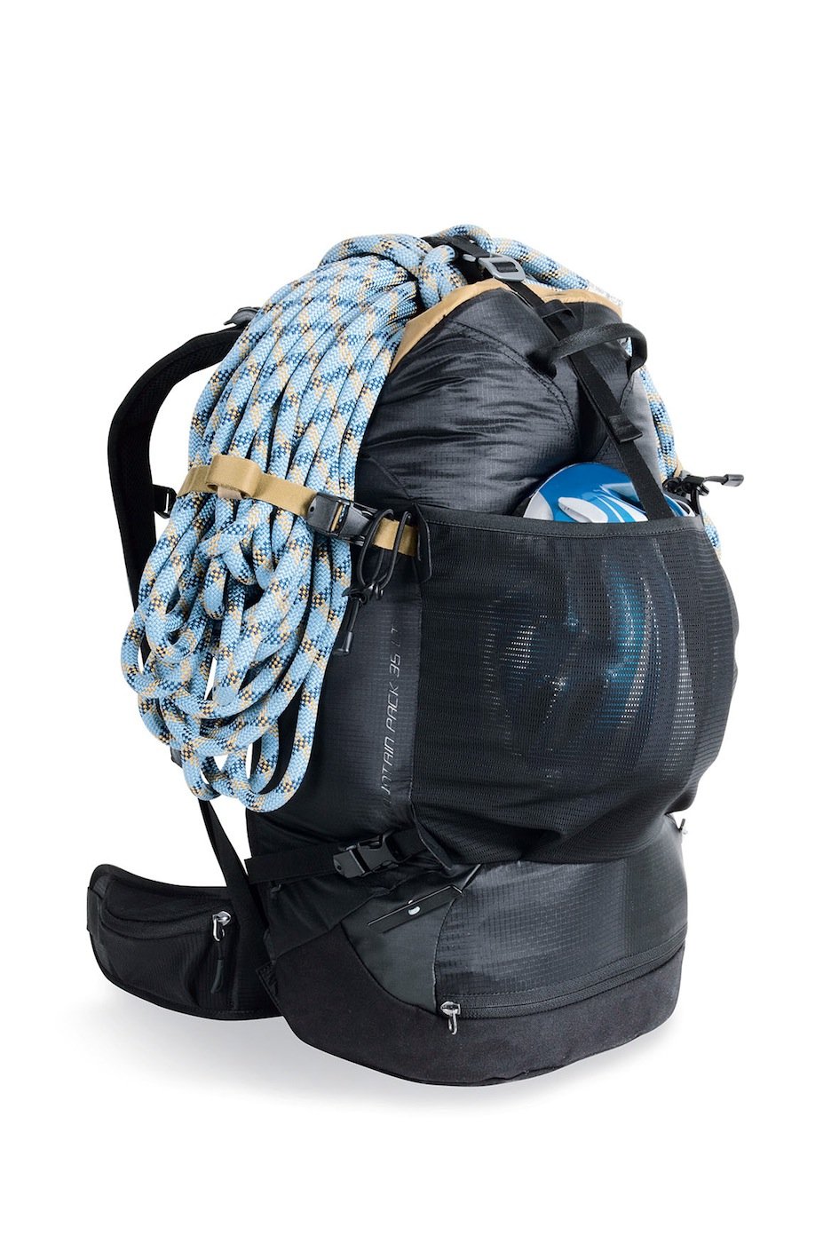 Testbericht - TATONKA Mountain Pack 35 LT: ebenso praktisch ist die Seilfixierung (© Tatonka)