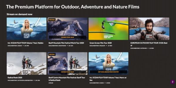 Event - Outdoor Cinema: EOFT, BANFF und andere Outdoor Film Festivals im digitalen Livestream