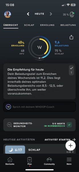 Testbericht - WHOOP 4.0 Wearable: Smartes Sportarmband mit KI-gesteuertem Performance Coach zur Optimierung der eigenen Gesundheit und Fitness